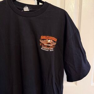 Harley-Davidson Baghdad Iraq Black and Orange Tee T-shirt 2X